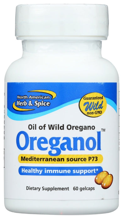 North American Herb &amp; Spice was the first company to introduce edible oil of oregano to the North American market which led to the health improvement of countless numbers of people. It is handpicked in pristine, and unpolluted remote mountains. There is no substitute for Oreganol P73, the original, truly wild, organic, oregano oil that is produced by old-fashioned steam distillation. Our Oreganol P73 Vegan Friendly Gelcaps are in an easy-to-take tapioca vegetable gelatin gelcap.