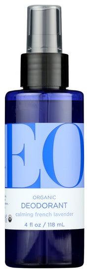 This certified organic deodorant is effective, containing organic Ethanol that eliminates odor at its source. The timeless scent of Lavender lends this deodorant its scent, keeping you fresh and calm. Contains no aluminum salts, propylene glycol or zinc salts that can clog pores and toxify the system. Stay fresh, organically. Packaged in a 4oz recycled blue bottle.