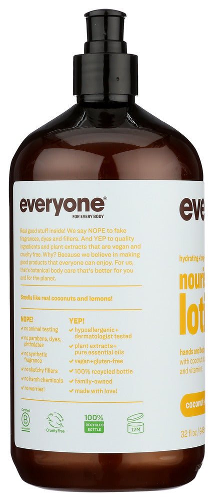 EO PRODUCTS: Everyone 3-in-1 Coconut Plus Lemon Lotion, 32 oz