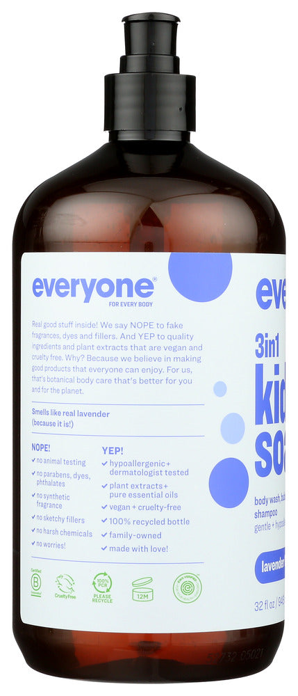 EO PRODUCTS: Everyone for Kids 3-in-1 Lavender Lullaby Soap, 32 oz
