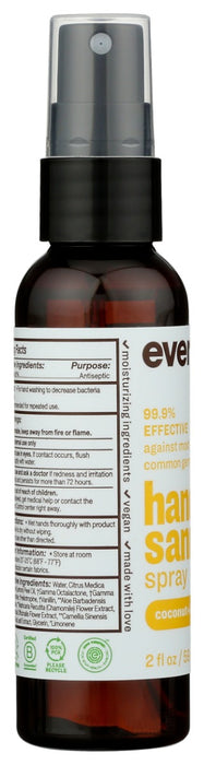 EVERYONE: Coconut Lemon Hand Sanitizer Spray, 2 oz