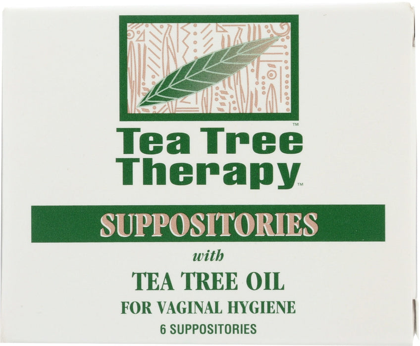 Tea Tree Therapy Suppositories with Tea Tree Oil provide vaginal hygiene.
Each suppository contains approximately 200mg of Tea Tree Oil in a vegetable base.