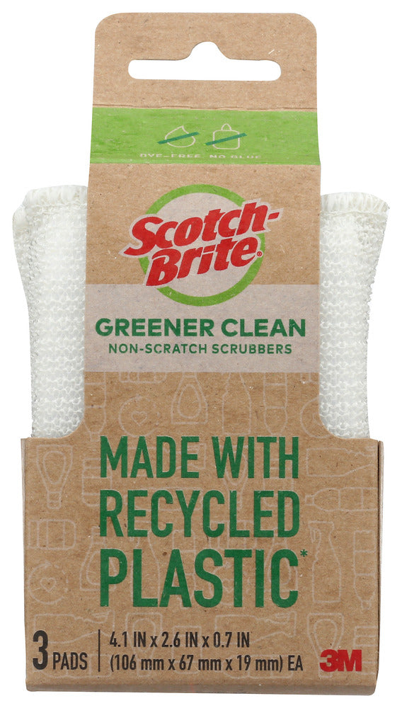 SCOTCH BRITE: Clean Grnr No Scr Scrbbr, 3 PK