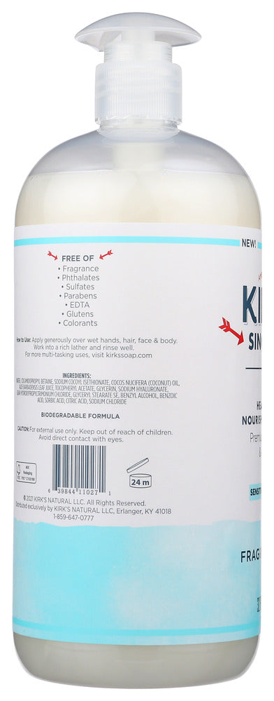 KIRKS: Cleanser 3in1 Frag Free, 32 fo