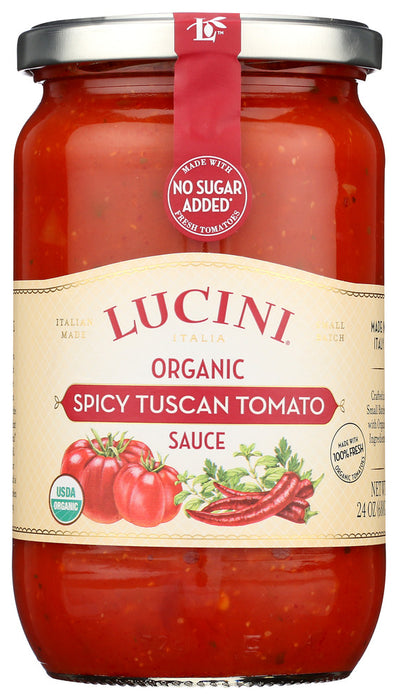 LUCINI: Italia Tomato Sauce Spicy Tuscan, 25.5 oz