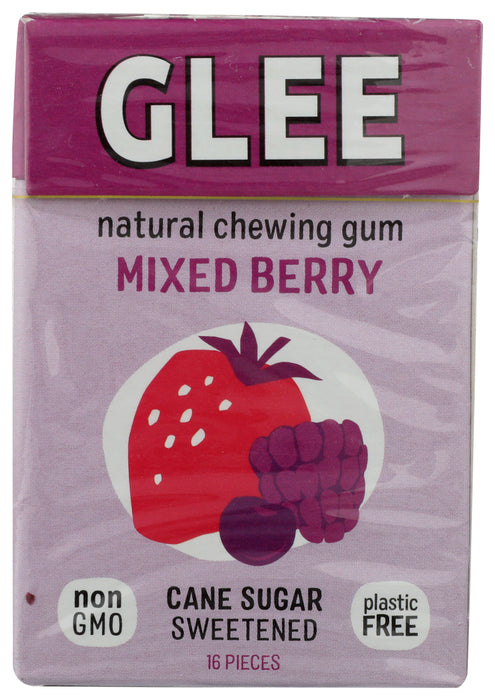 GLEE GUM: Natural Chewing Gum Mixed Berry, 16 pc