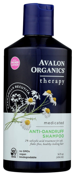 A carefully balanced blend of 2% salicylic acid, aloe vera, tea tree, chamomile and essential oils work in harmony to:

Treat and prevent dandruff
Relieve scalp dryness, itchiness and flakiness caused by contact dermatitis, seborrheic dermatitis and psoriasis
Condition and nourish hair from follicle through entire shaft
