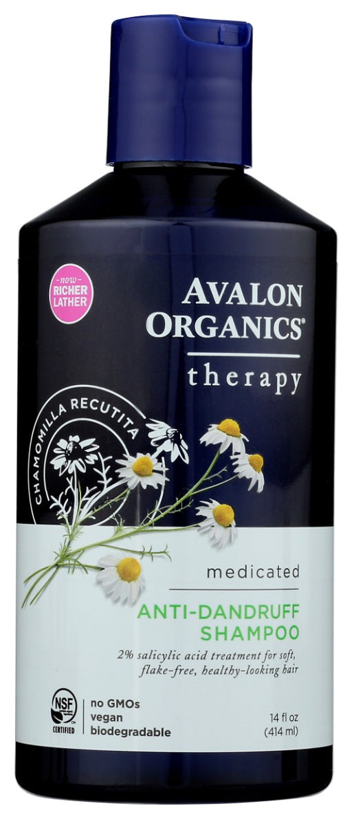 A carefully balanced blend of 2% salicylic acid, aloe vera, tea tree, chamomile and essential oils work in harmony to:

Treat and prevent dandruff
Relieve scalp dryness, itchiness and flakiness caused by contact dermatitis, seborrheic dermatitis and psoriasis
Condition and nourish hair from follicle through entire shaft
