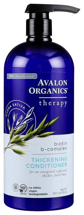 AVALON ORGANICS: Thickening Conditioner Biotin B-Complex Therapy, Paraben Free, 32 oz