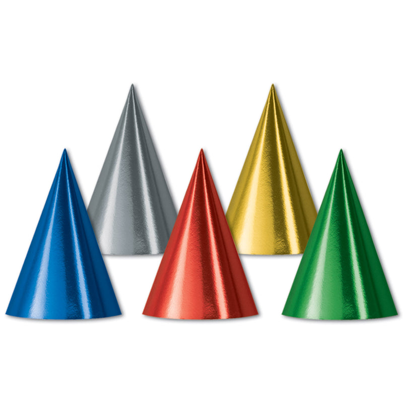 Foil Cone Hats – 6½" by Beistle for Birthday Cone Hats