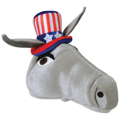 Plush Patriotic Donkey Hat – (1/Card) by Beistle for Patriotic Plush