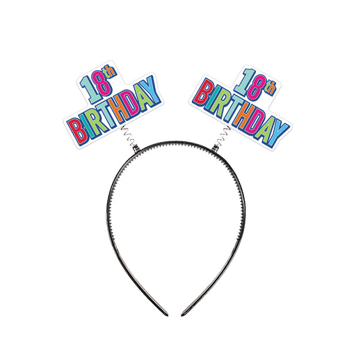 "18th" Birthday Boppers – (1/Card) by Beistle for Birthday-Age Specific Boppers and Headbands