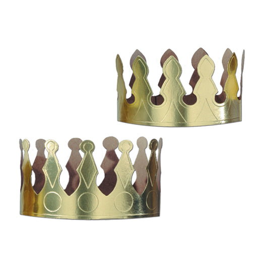 Gold Foil Crowns – 4" by Beistle for General Occasion Crowns