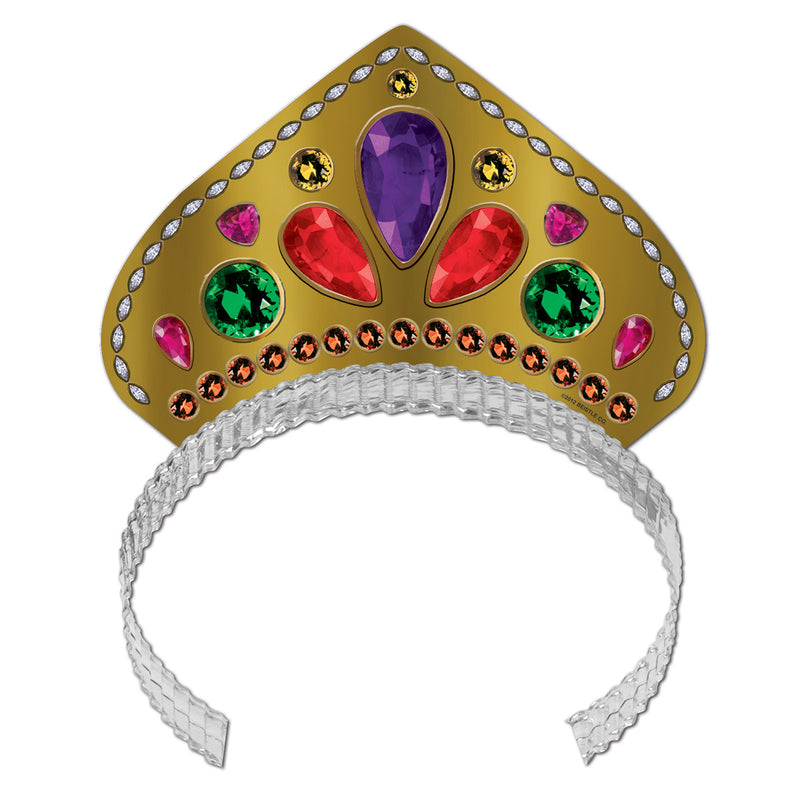 Printed Jeweled Tiara by Beistle for Mardi Gras Printed