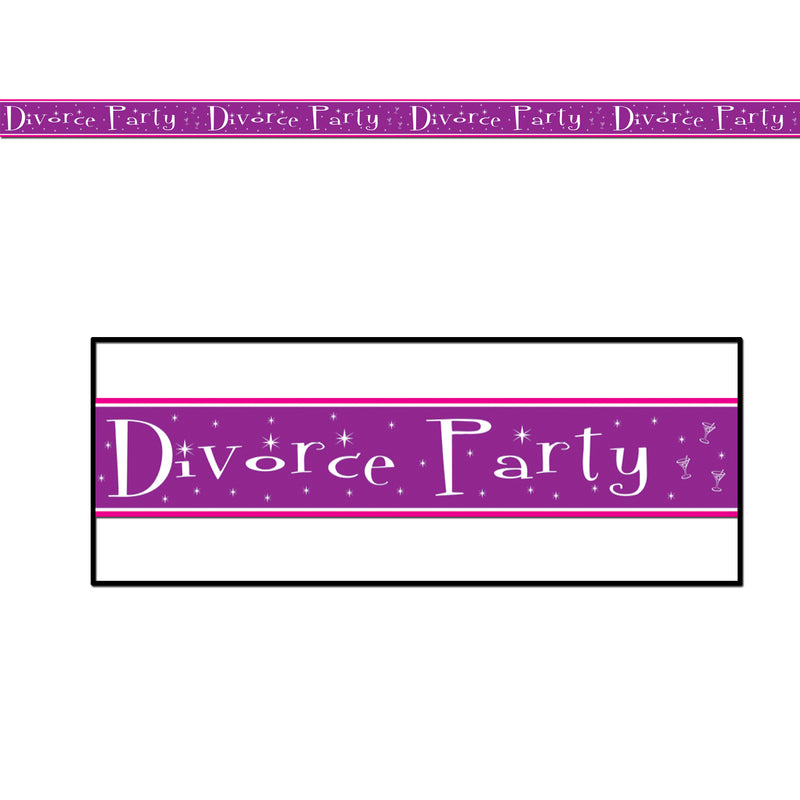 Divorce Party Party Tape – 3" x 20' – (1/Card) by Beistle for Wedding Poly
