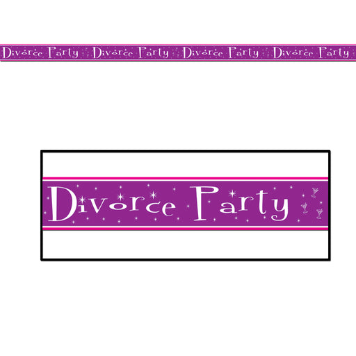 Divorce Party Party Tape – 3" x 20' – (1/Card) by Beistle for Wedding Poly