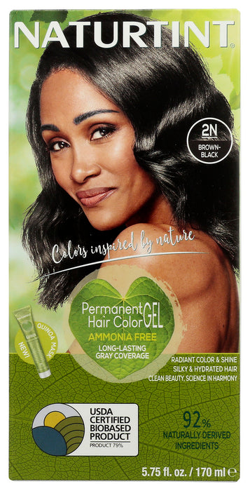 NATURTINT: Permanent Hair Color 2N Brown-Black, 5.28 oz