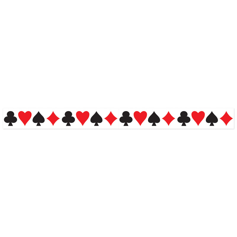 Card "Suit" Party Tape – 3" x 20' – (1/Card) by Beistle for Casino Poly