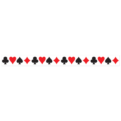 Card "Suit" Party Tape – 3" x 20' – (1/Card) by Beistle for Casino Poly
