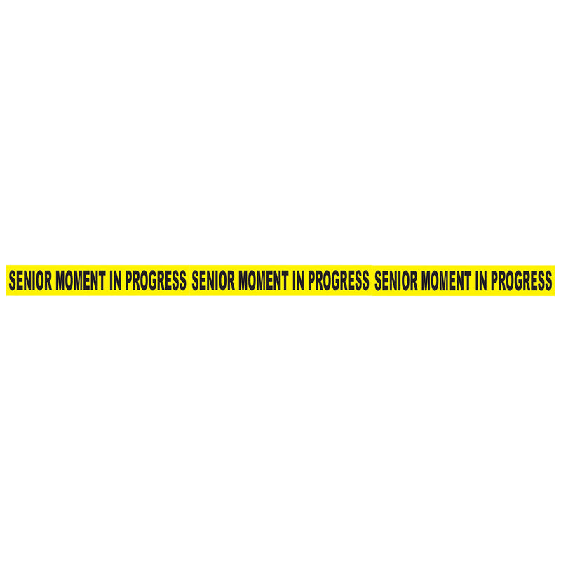 Senior Moment In Progress Party Tape – 3" x 20' – (1/Card) by Beistle for Over-The-Hill Poly