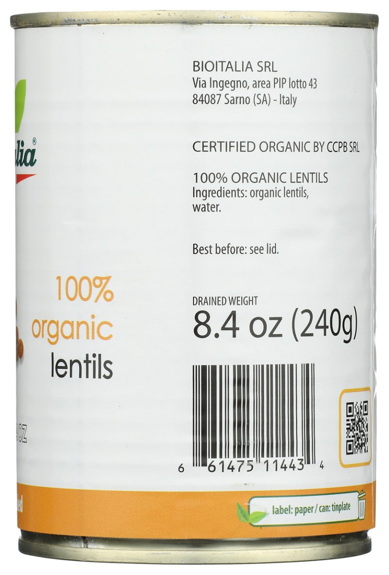 BIOITALIA: Lentils Bean, 14 oz
