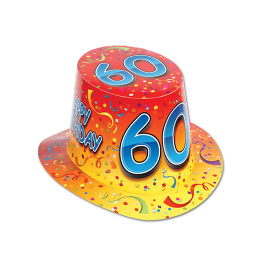 Happy "60" Birthday Hi-Hat by Beistle for Birthday-Age Specific Paper