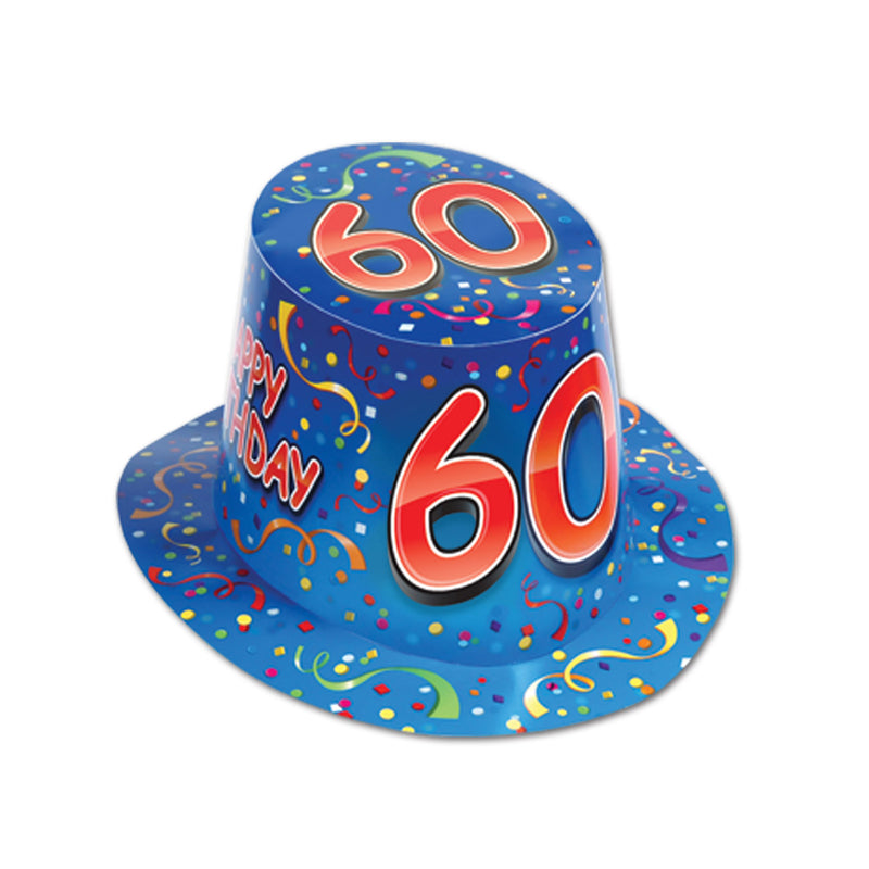 Happy "60" Birthday Hi-Hat by Beistle for Birthday-Age Specific Paper