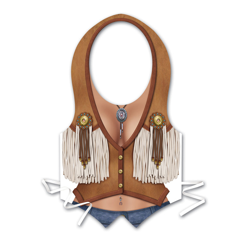 Plastic Cowgirl Vest by Beistle for Western Vests