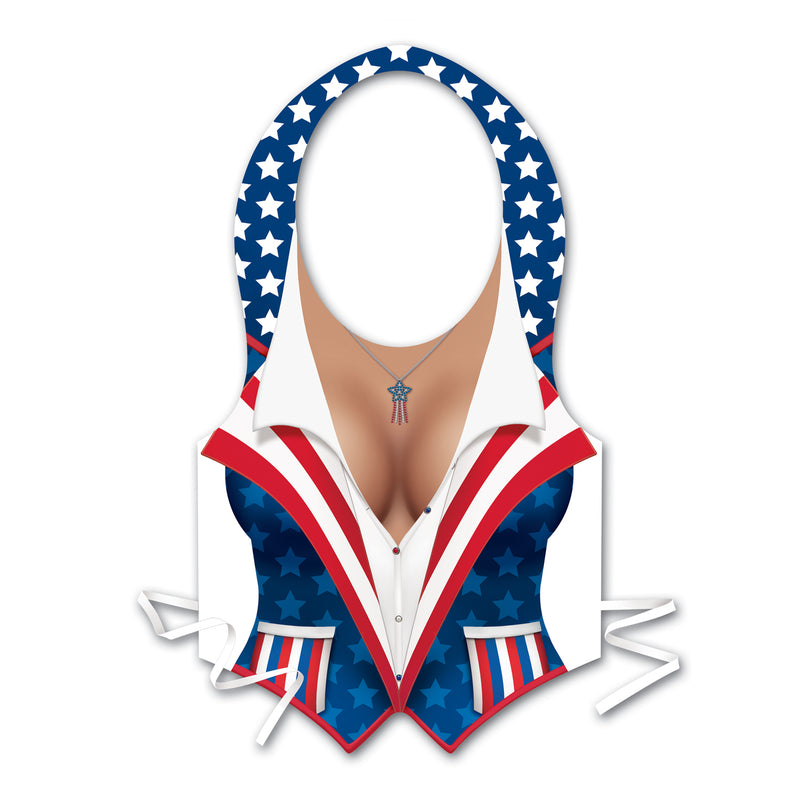Plastic Female Patriotic Vest by Beistle for Patriotic Vests