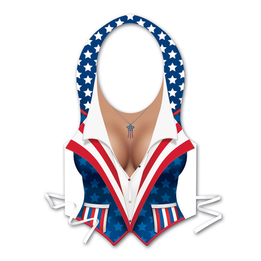 Plastic Female Patriotic Vest by Beistle for Patriotic Vests