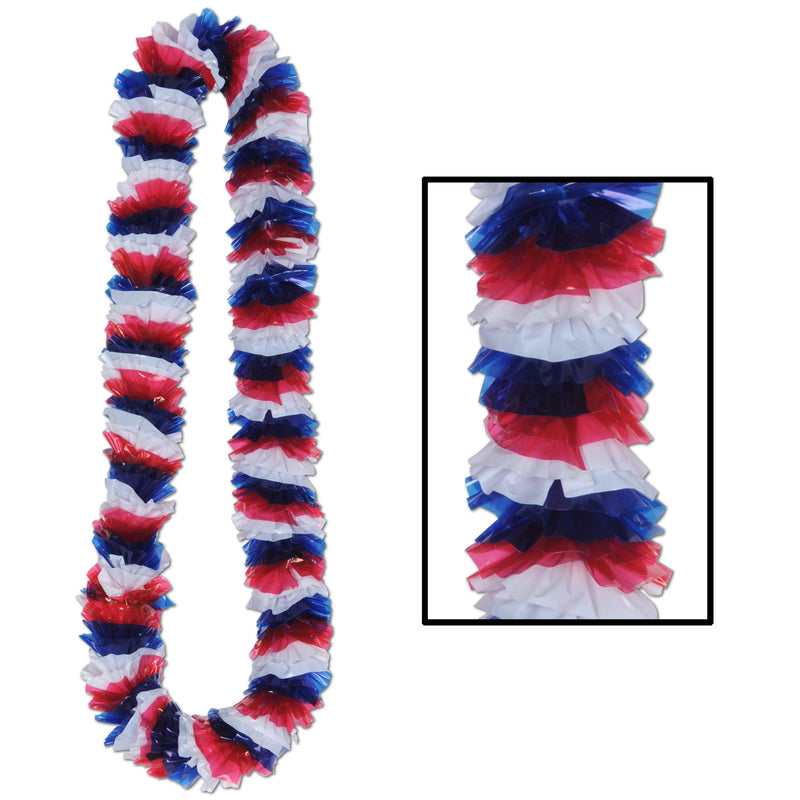 Soft-Twist Patriotic Poly Leis – 2" x 36" by Beistle for Patriotic Poly Leis