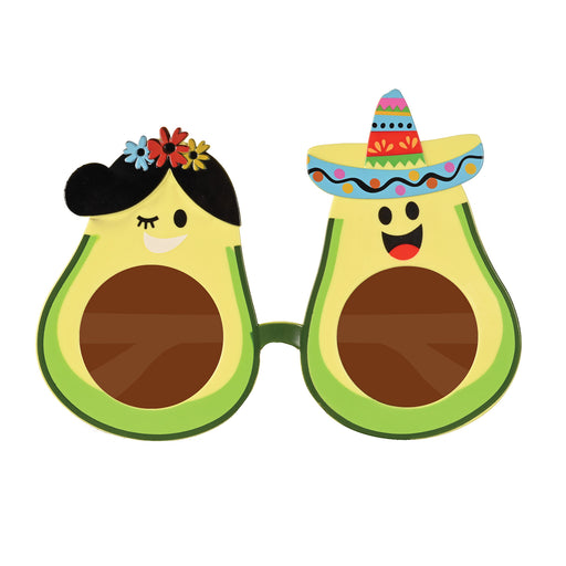Avocado Glasses – (1/Card) by Beistle for Fiesta/Cinco de Mayo Novelty Glasses
