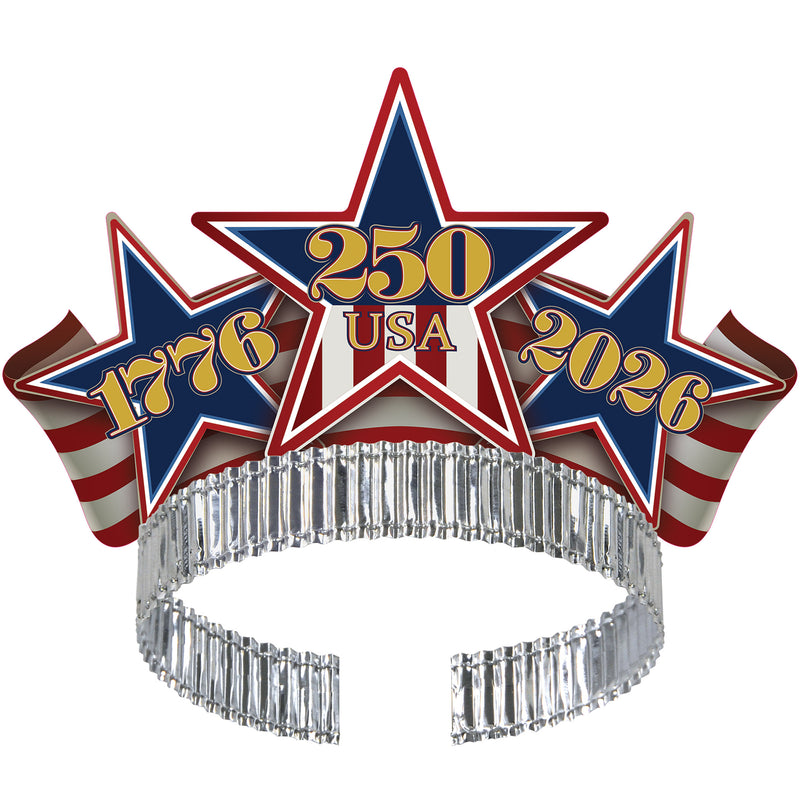 Pkgd Semiquincentennial Tiaras – (4/Pkg)