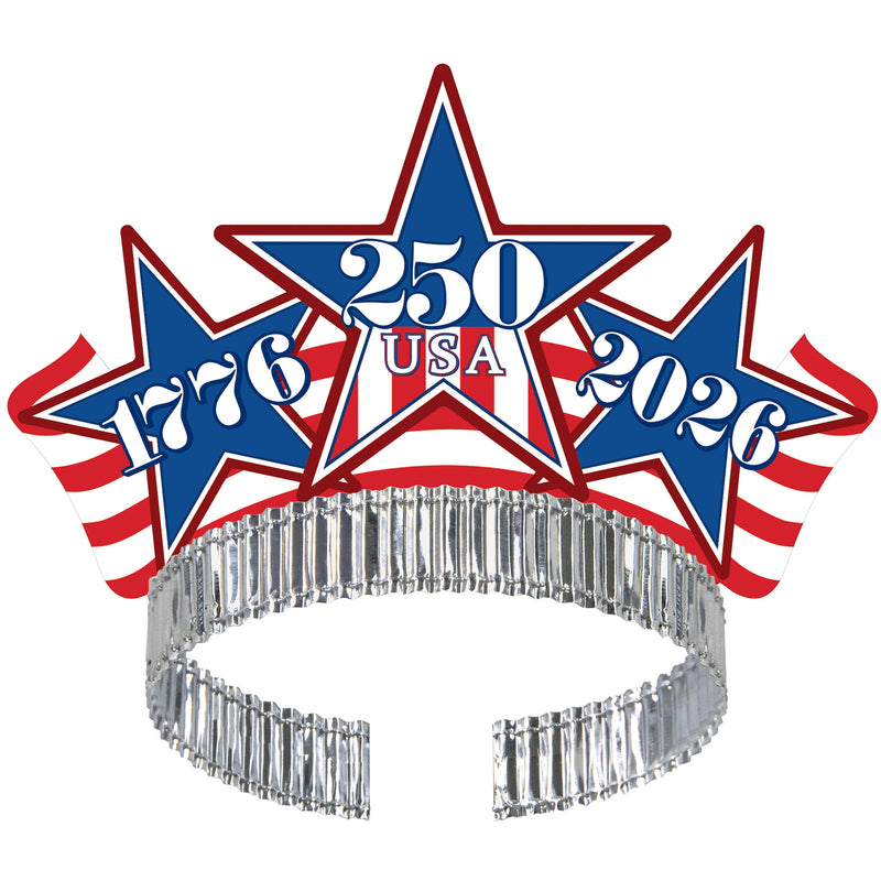 Pkgd Semiquincentennial Tiaras – (4/Pkg)