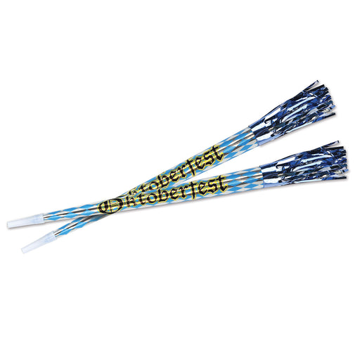 Tasseled Oktoberfest Trumpets – 25" – (3/Pkg) by Beistle for Oktoberfest Foil Horns