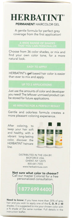 HERBATINT: Permanent Hair Color Gel 5D Light Golden Chestnut, 4.56 oz