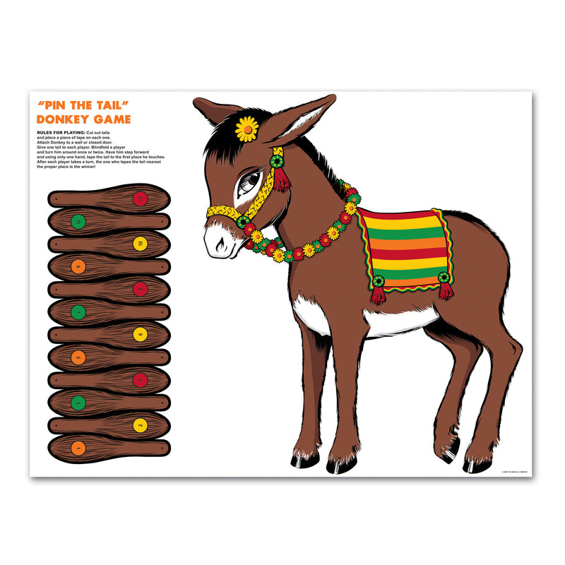 Donkey Game – 18½" x 17¼" – (1/Pkg) by Beistle for Birthday Games