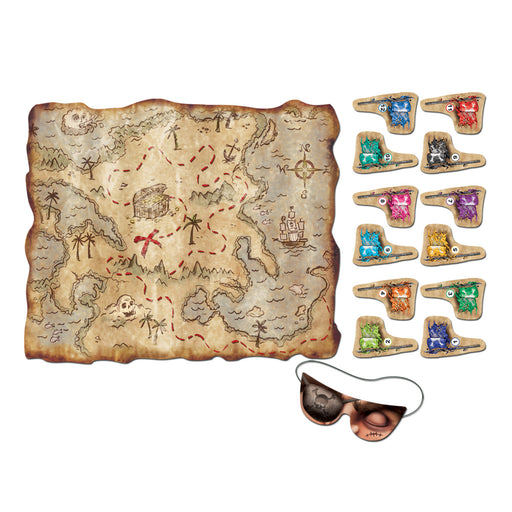 Pirate Treasure Map Party Game – 15¼" x 18½" – (1/Pkg) by Beistle for Pirate Games