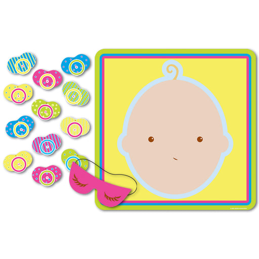 "Pin The Pacifier" Baby Shower Game – 17" x 18½" – (1/Pkg) by Beistle for Baby Shower Games
