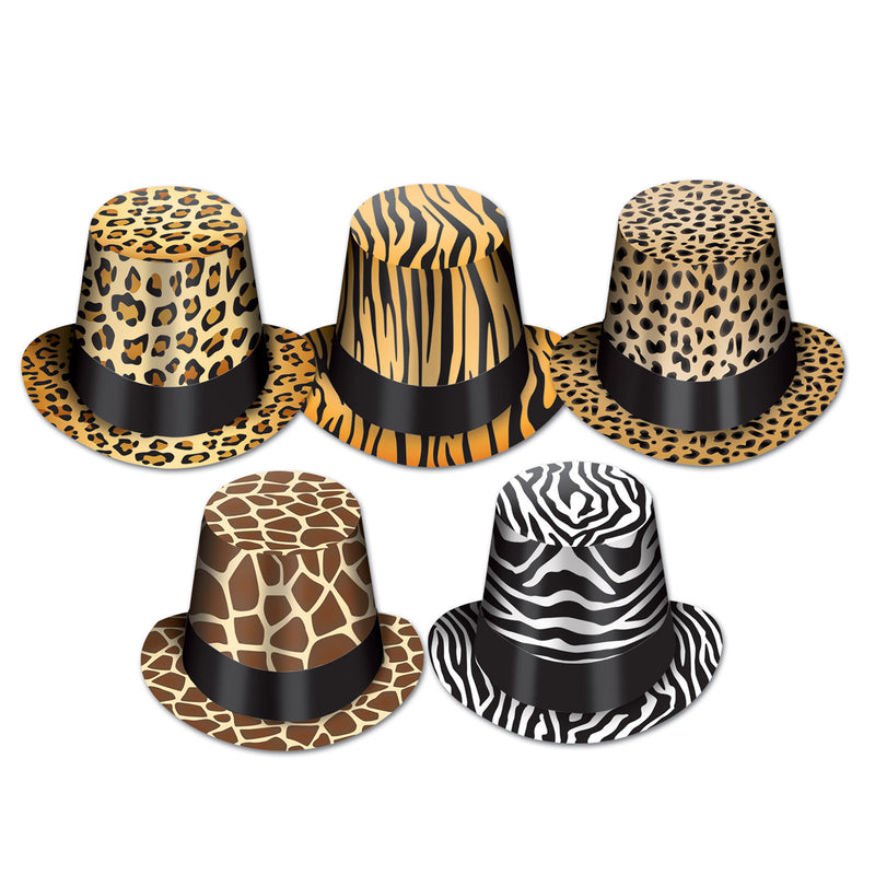 Animal Print Hi-Hats by Beistle for Jungle Paper