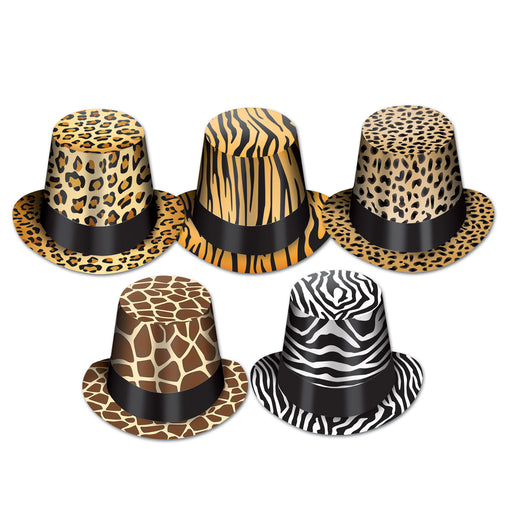 Animal Print Hi-Hats by Beistle for Jungle Paper