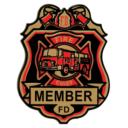 Fire Chief Plastic Badge w/Clip – 2¾" by Beistle for Fire Prevention Accessories