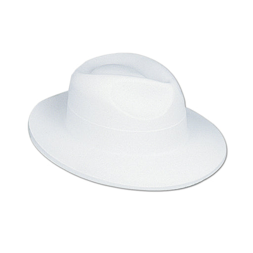 White Velour Fedora by Beistle for 20's Velour