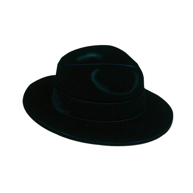Black Velour Fedora by Beistle for 20's Velour