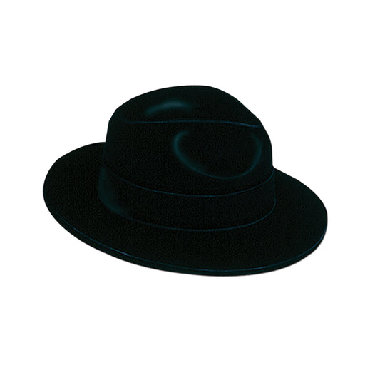 Black Velour Fedora by Beistle for 20's Velour