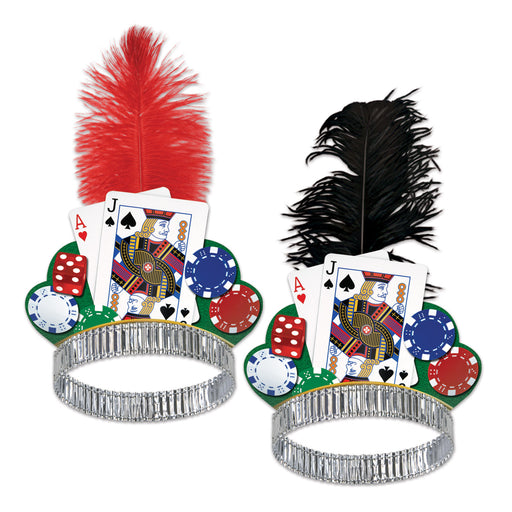 Casino Night Tiaras by Beistle for Casino Plumed