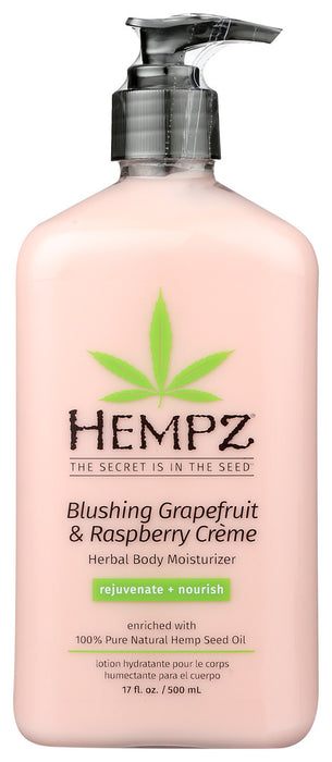 HEMPZ: Blushing Grapefruit Raspberry Creme Body Moisturizer, 17 oz