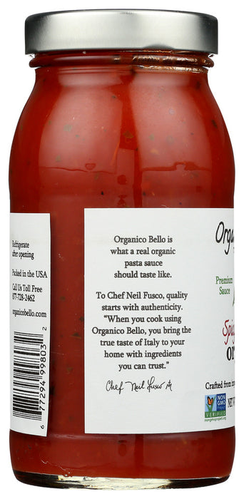 ORGANICO BELLO: Organic Pasta Sauce Spicy Marinara, 25 oz