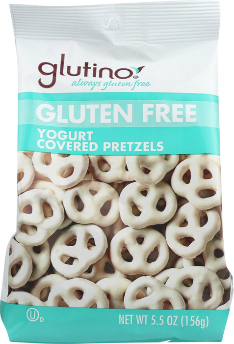 GLUTINO: Gluten Free Yogurt Covered Pretzels, 5.5 oz