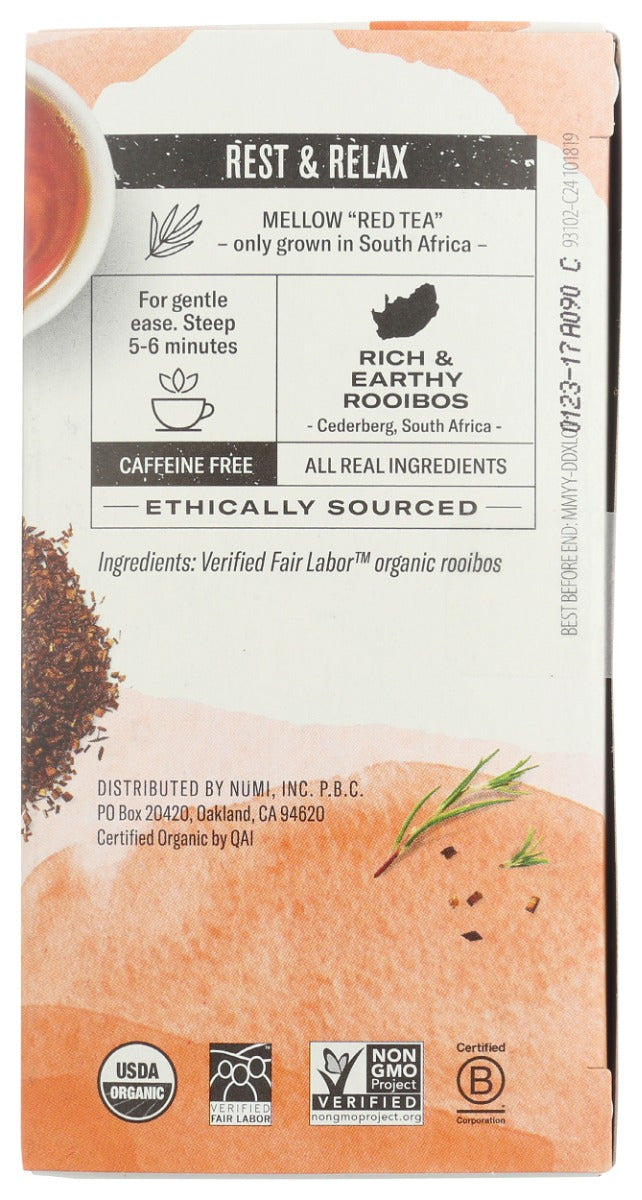 NIMI TEAS: Organic Rooibos Tea 18 Tea Bags, 1.52 oz